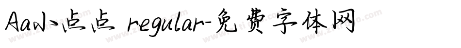 Aa小点点 regular字体转换